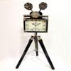 Antique Floor Wooden Stand Projector Clock Nautical Style Maritime Ship Desk Clock Home Decor view 1
