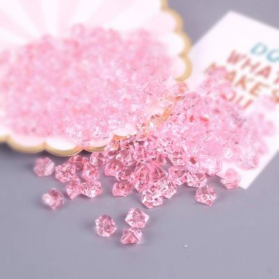 Liying shop Acrylic Ice Rock, 1 Inch Acrylic Faux Ice Cubes Crystals Treasure Gems for Table Scatters, Vase Fillers, Fish Tank, Party Decoration, Arts & Crafts (Pink)