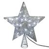 Kurt Adler 45-Light 10-Inch 5-Point LED Silver Star Treetop view 1