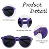 LADY&HOME Bridal Shower Favors Bachelorette Party Supplies 10pcs Round Cat Eye Weddings Sunglasses (Purple) view 4
