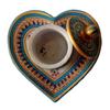 India Meets India Marble Meenakari Supari Daan with Heart Shape Tray Set Handicraft by Awarded Indian Artisan view 2