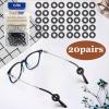 SMARTTOP 14 Pairs Eyeglass Ear Grips Sleeve Holder-Eyeglasses Ear Hooks -Comfort Anti-Slip glasses ear grip-For Kids and Adults Sunglasses, Reading Glasses, Sport Eyewear (Black) view 2