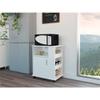 Tuhome Lower Microwave Storage Cabinet with Single Door and Three Side Shelves for Organized Kitchen Spaces Offering Practical Appliance Support, Functional Open Compartments and Durable Engineered W view 2