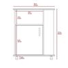 Tuhome Lower Microwave Storage Cabinet with Single Door and Three Side Shelves for Organized Kitchen Spaces Offering Practical Appliance Support, Functional Open Compartments and Durable Engineered W view 3