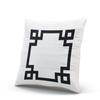 DOUMIFA Black and White Greek Key Border Pillowcase Home Sofa Decorative 18x18 Square Throw Pillow Case Decor Cushion Covers Double Sided Printed view 2
