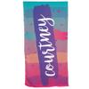 GiftsForYouNow Gradient Splash Personalized Purple Beach Towel, Personalized Summer Beach Towel, Kids Pink Beach Towel, Custom Beach Towel with Name view 1