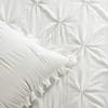 Lush Decor Ravello Pintuck Ruffle Skirt Bedspread Set - Luxe 3 Piece Ruffled Bedding Set - Traditional Glam & Farmhouse Inspired Bedroom Decor - King, White view 3