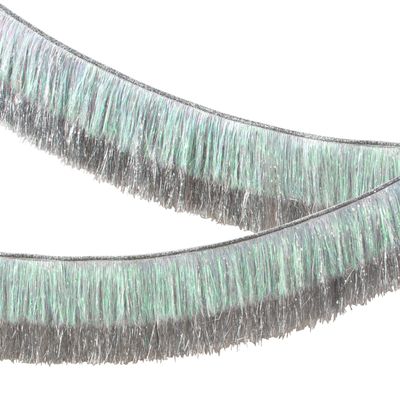 Meri Meri Silver Iridescent Tinsel Fringe Garland (Pack of 1)