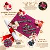 GRADWYSE Purple Glitter Graduation Cap Topper with Flowers, Graduation Cap Decorations, Class of 2025 Grad Cap Topper, May Your Hats Fly As High As Your Dreams view 3