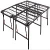 Amazon Basics Bed Frame with Storage, Foldable Metal Platform, Sturdy Steel, No Box Spring Needed, 18 Inches High, Tool-Free Setup, Queen Size, Black view 1