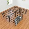 Amazon Basics Bed Frame with Storage, Foldable Metal Platform, Sturdy Steel, No Box Spring Needed, 18 Inches High, Tool-Free Setup, Queen Size, Black view 2