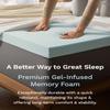 ViscoSoft 3-Inch Memory Foam Mattress Topper Cal King  Reflex Cooling Gel Pad with Removable Washable Cover  CertiPUR-US & Oeko-TEX Certified view 2