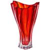 Czech Bohemian Crystal Glass Vase 12''-Height Red ''Plantica'' European Design Elegant Centerpiece Flower Vase Home Decor Wedding Birthday Housewarming Anniversaries view 1