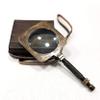 Antique Brass Henry Hughes & Sons Magnifying Glass Leather Case Table Decor Magnifier Office Decor view 1