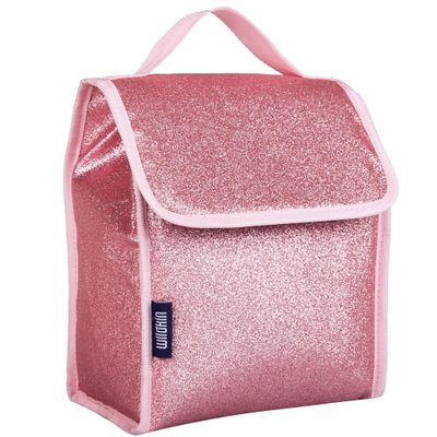 Wildkin Kids Insulated Lunch Bag Keeps Food Hot or Cold, Easy-Clean Lining and BPA-free for Boys & Girls, Ideal for School, Travel & Daycare - Pink Glitter