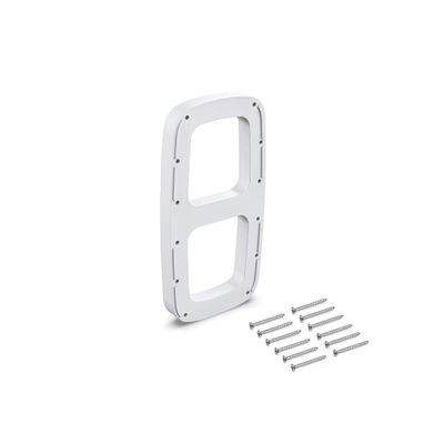 Emuca Lateral Assembly Supplement for Pull Down Hanging Rail, White Colour, Set of 2, 2 pcs
