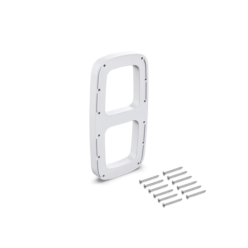 Emuca Lateral Assembly Supplement for Pull Down Hanging Rail, White Colour, Set of 2, 2 pcs