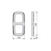 Emuca Lateral Assembly Supplement for Pull Down Hanging Rail, White Colour, Set of 2, 2 pcs view 2