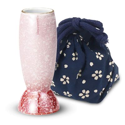 2G Select Flower Stand, Pink/Red, 1.5 x 3.6 inches (3.9 x 9.2 cm), For Buddhist Altar, Koji Flower Stand, Arita Ware Pink/Red, Accessory Included