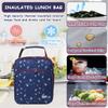 VASCHY Lunch Boxes Bag for Boys, Reusable Lunch Box Containers for Boys and Girls with Detachable Shoulder Strap, Insulated Lunch Coolers for School Cute Astronaut view 3