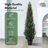 6 Feet Pre-Potted Evergreen Outdoor Artificial Cedar Tree Privacy Screen for Front Porch Decor, Outdoor Entryway Decor Fake Tree, Tall Faux Tree with UV Resistant Coating (1 Pack) view 4