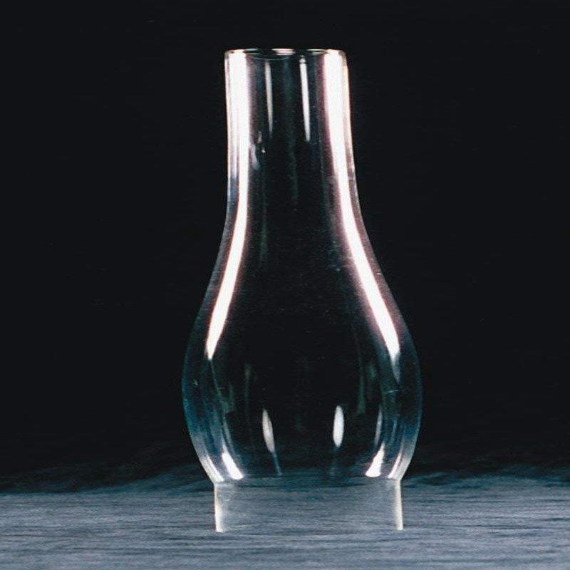 Clear Glass Lamp Chimney, Replacement Hurricane Globe Measures 2 5/8 Inch Diameter Base x 12 Inches High for Oil or Kerosene Lanterns