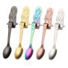 Tvoip 5Pcs Mermaid Coffee Spoon Curved Stainless Steel Condiment Spoon Kitchen Bar Cafe Tableware Party Favor Gift Scoop Cutlery view 1
