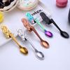 Tvoip 5Pcs Mermaid Coffee Spoon Curved Stainless Steel Condiment Spoon Kitchen Bar Cafe Tableware Party Favor Gift Scoop Cutlery view 4