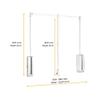 Emuca Hanging, Pull Down Wardrobe Rail Lift, Adjustable Width 600-830mm, White Colour, Steel and Plastic, view 2