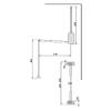 Emuca Hanging, Pull Down Wardrobe Rail Lift, Adjustable Width 600-830mm, White Colour, Steel and Plastic, view 3