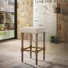 Carolina Chair & Table Remick 30" Bar Stool with Linen Upholstered Seat - Solid Wooden Frame, Twist Turned Legs with Antique Brass Nailhead Trim Accent Stool for Kitchens, Bars (Natural Oak) view 2