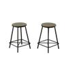 Carolina Chair & Table Illona 24 Inch Counter Height Set of 2, Elm/Black Stool view 1