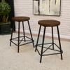 Carolina Chair & Table Illona 24 Inch Counter Height Set of 2, Elm/Black Stool view 2