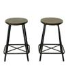 Carolina Chair & Table Illona 24 Inch Counter Height Set of 2, Elm/Black Stool view 4
