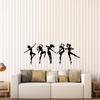 Vinyl Wall Decal Dance School Dancers Girls Stickers (3631ig) view 1