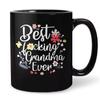 BootsTees Best Fucking Grandma Ever Mug, Funny Mother's Day Gift Idea for Grandmother, 11oz Black Ceramic Graphic Cup view 1