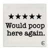 Stupell Industries 'Bathroom Rating Five Stars', Canvas Art, 17 x 17 Inches, Easy to Hang and Sturdy, Made in USA, by Penny Lane Publishing view 1