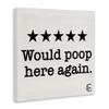 Stupell Industries 'Bathroom Rating Five Stars', Canvas Art, 17 x 17 Inches, Easy to Hang and Sturdy, Made in USA, by Penny Lane Publishing view 2
