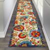 Nourison Home Aloha Multicolor 2'3" x 10' Area Rug - Easy Clean, Non Shedding, Bed Room, Living Room, Dining Room, Kitchen (10' Runner) view 1