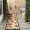 Nourison Home Aloha Multicolor 2'3" x 10' Area Rug - Easy Clean, Non Shedding, Bed Room, Living Room, Dining Room, Kitchen (10' Runner) view 3