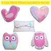 Cozy Line Home Fashions Pink Owl All Season Lightweight 100% Cotton Quilt Set with 5 Decor Pillows-Coverlet Bedding Bedspread for Kids Toddler Girls Bedroom (Owl, Queen - 8 Piece) view 2