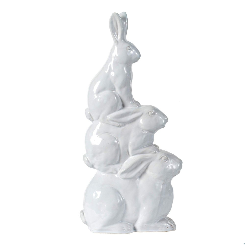 A&B Home Rabbit Statue, White