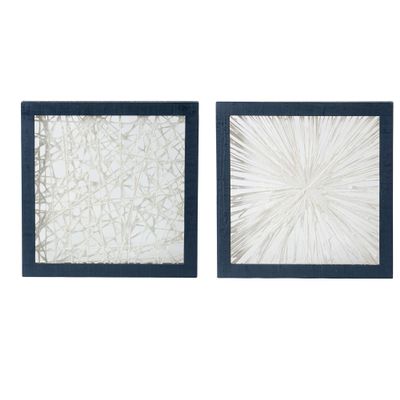 A&B Home Decor, Set of 2 Wall Accents, Ivoy, Indego