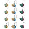 CandyGrid Fish Shower Curtain Hooks Rings for Under The Sea Bathroom Decor, Beach Shower Curtain Hooks, Nautical Shower Curtain Hooks, Decorative Shower Curtain Hooks for Bathroom - Set of 12 view 3