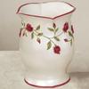 Touch of Class Vining Rose Wastebasket Pearl view 2