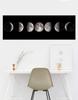 Stickerbrand Moons Phases in the night sky Glossy Photo Print (Poster of Moon Phases) 13in H X 40in W. #P1021s view 1