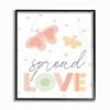The Kids Room by Stupell Spread Love Pastel Polka Dots and Colorblocked Heart Butterflies Framed Giclee Texturized Art, Multi-Color view 1