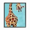 Stupell Industries Curious Giraffe Chewing Leaves XXL Framed Giclee Texturized Art, 24 x 1.5 x 30, Multi-Color view 1