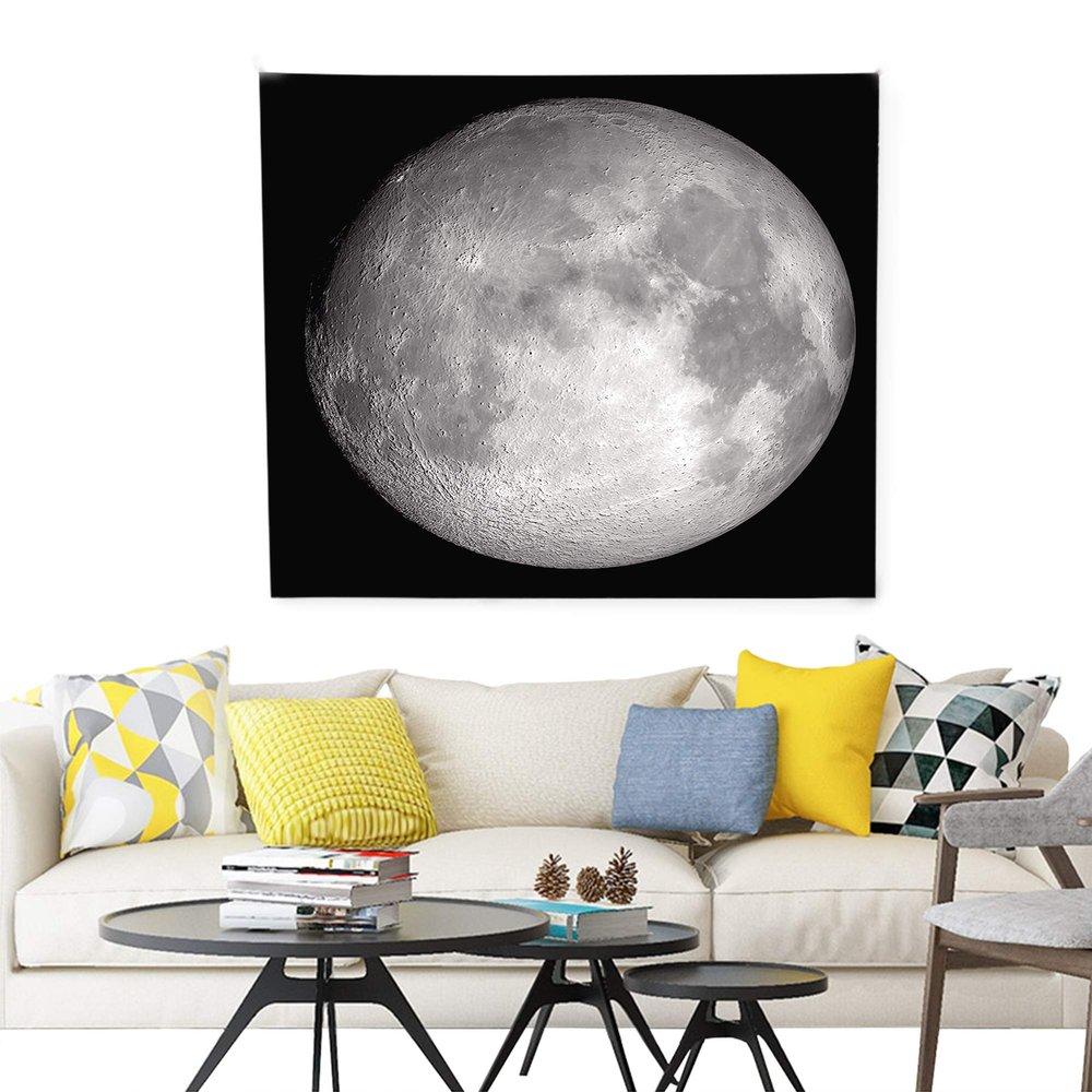 ZXAWT Galaxy Moon Graphic Image murals Tapestry Wall Hanging Art for Living Room Bedroom Dorm Home Decor(40W*60L inch)