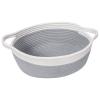 Goodpick Small Woven Rope Gift Basket Empty, 12"x 8"x 5" Boo Basket, Grey view 1